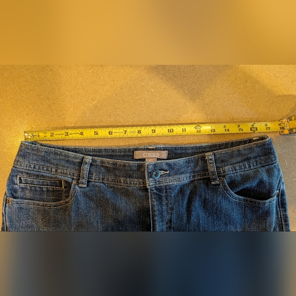 Chico's Southwest Embellished Back Pocket Stretch Jeans Size Chico's 1.5 (34X26) - Picture 4 of 6